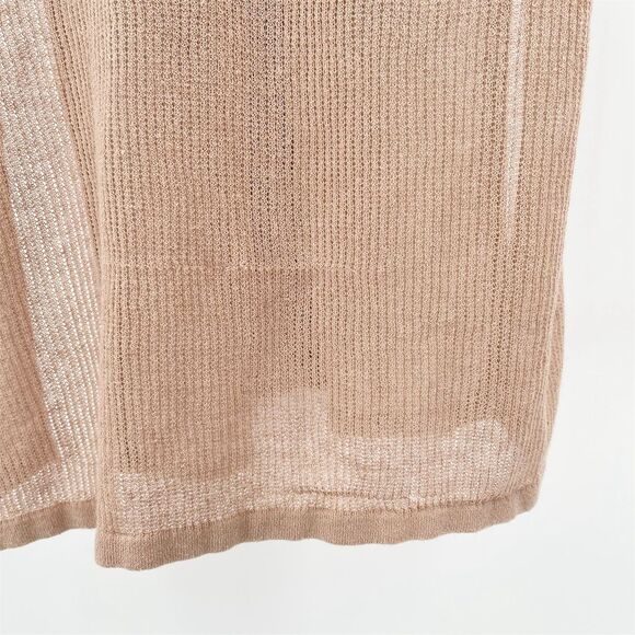 Snidel Sheer Long Duster Cardigan One Size V-Neck Button Front Linen Blend Knit - Picture 10 of 10